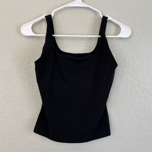 FLX Women's XS Travel Leisure Soft Shelf Bra Tank Top Shirt Black